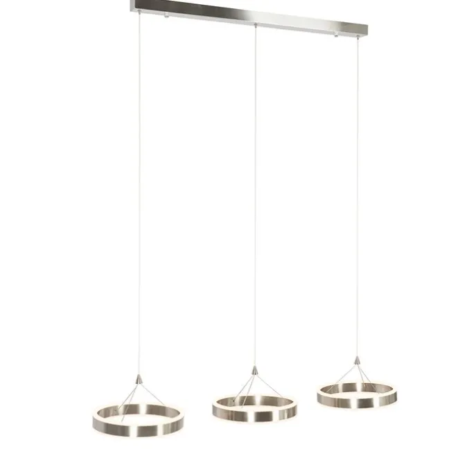 Hängelampe Stahl länglich inkl. LED 3-Stufen dimmbar 3-Licht - Lyani