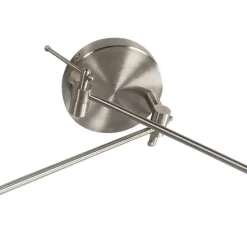 Hängelampe Stahl mit Schirm 35 cm hellgrau verstellbar - Blitz II