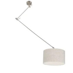 Hängelampe Stahl mit Schirm 35 cm grau verstellbar - Blitz I