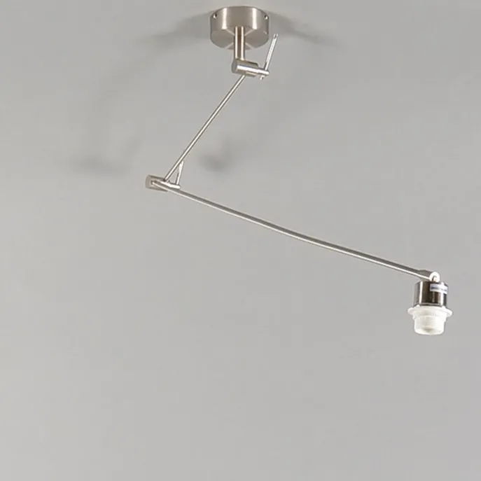 Hängelampe Stahl mit Schirm 35 cm grau verstellbar - Blitz I