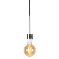 Hängelampe Stahl mit schwarzem Kabel - Combi 1