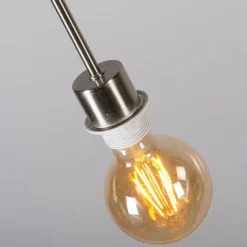 Hängelampe Stahl mit schwarzem Kabel - Combi 1