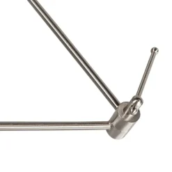 Hängelampe Stahl mit zwei Lampenschirmen 35 cm weiß verstellbar - Blitz II