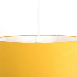 Hängelampe weiß mit gelbem Schirm 50 cm - Combi 1