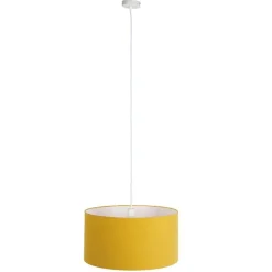 Hängelampe weiß mit gelbem Schirm 50 cm - Combi 1