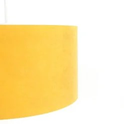 Hängelampe weiß mit gelbem Schirm 50 cm - Combi 1