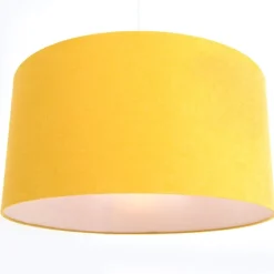 Hängelampe weiß mit gelbem Schirm 50 cm - Combi 1