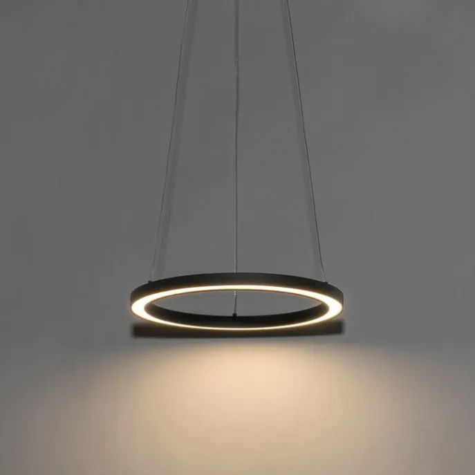 Hängeleuchte schwarz 40cm inkl. LED 3-stufig dimmbar - Girello