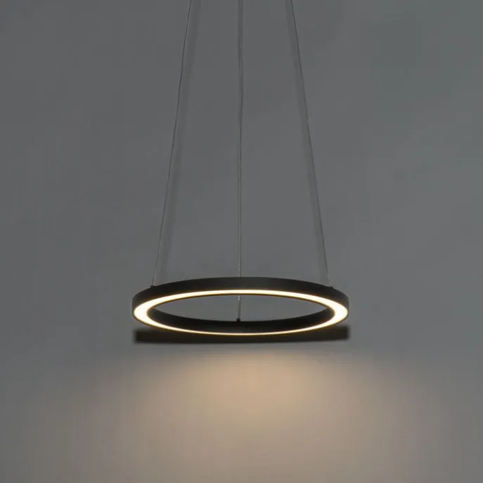 Hängeleuchte schwarz 40cm inkl. LED 3-stufig dimmbar - Girello