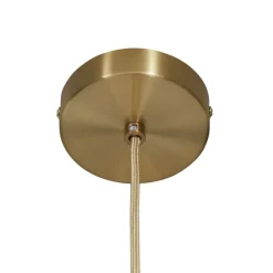 Hotel Chic Hängelampe Gold mit Opalweißem Glas 6-Lichter - Monaco