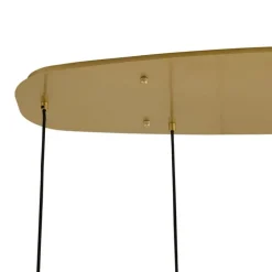 Hotel Chic Hängelampe Messing mit bernsteinfarbenem Glas 5-Licht - Gus