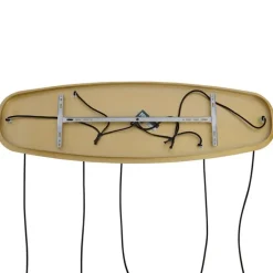 Hotel Chic Hängelampe Messing mit bernsteinfarbenem Glas 5-Licht - Gus