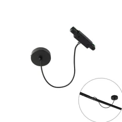 I Stromversorgung mit runder Montageplatte für 1-Phasenschiene schwarz - Iconic