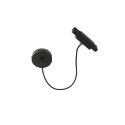 I Stromversorgung mit runder Montageplatte für 1-Phasenschiene schwarz - Iconic