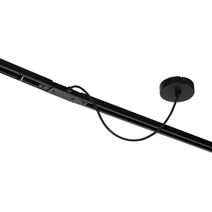 I Stromversorgung mit runder Montageplatte für 1-Phasenschiene schwarz - Iconic