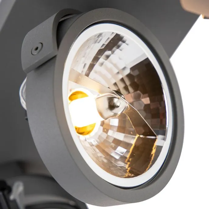 Industrial spot grau verstellbar 3-flammig - Go