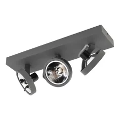 Industrial spot grau verstellbar 3-flammig - Go