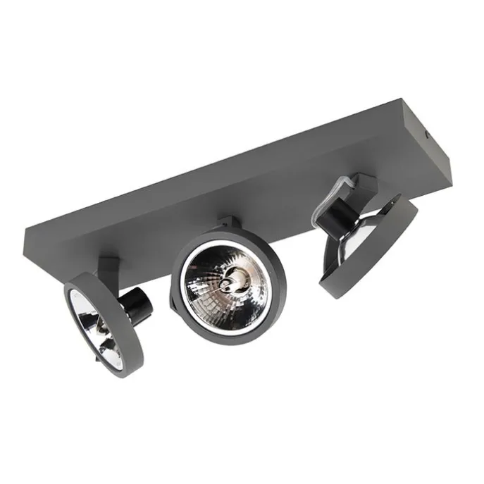 Industrial spot grau verstellbar 3-flammig - Go
