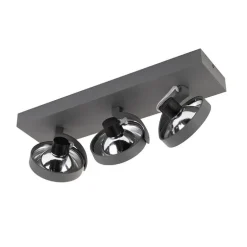 Industrial spot grau verstellbar 3-flammig - Go