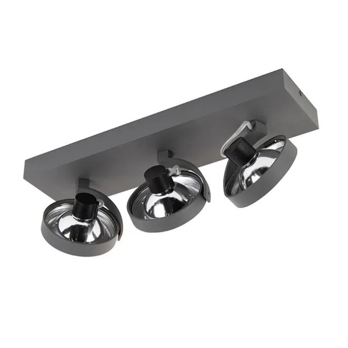 Industrial spot grau verstellbar 3-flammig - Go