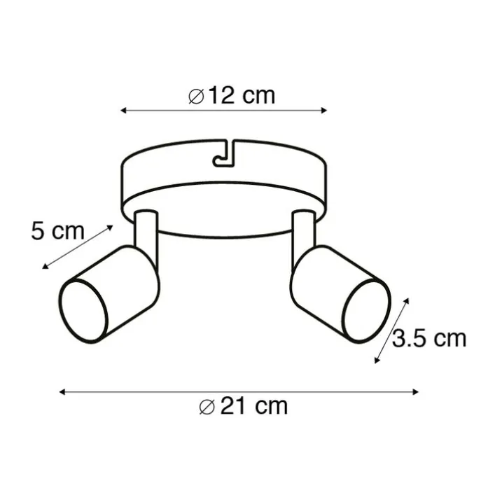 Industrial Spot schwarz kippbar rund - Jeany 2