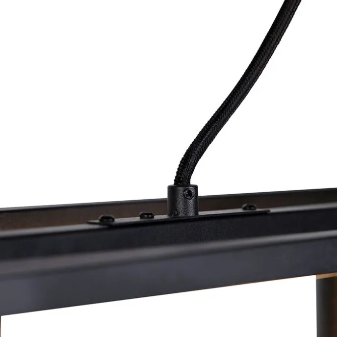 Industrie Hängelampe Schwarz 4-flammig - Cage 4