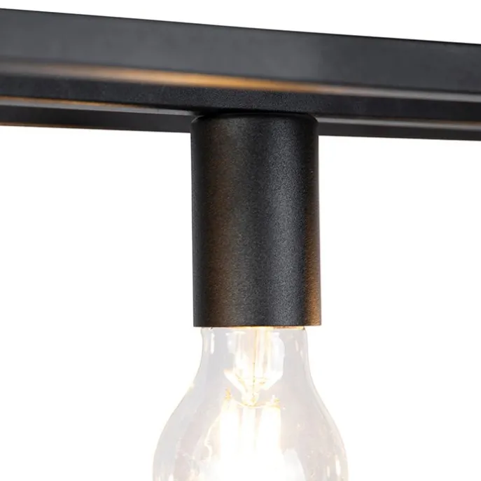 Industrie Hängelampe Schwarz 4-flammig - Cage 4