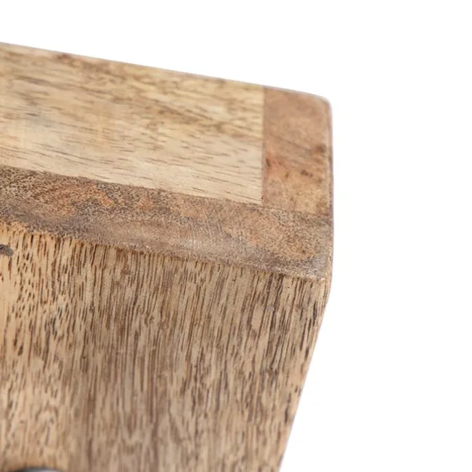 Industrie Spot schwarz mit Mangoholz 18 cm - Mangos