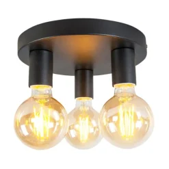 Industriedeckenleuchte schwarz - Facil 3