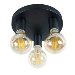 Industriedeckenleuchte schwarz - Facil 3