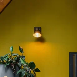 Industriedeckenstrahler Bronze mit Holz 18 cm - Mangos