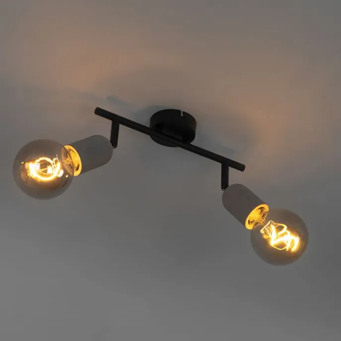 Industriefleck schwarz mit Beton 2-Licht - Pedra