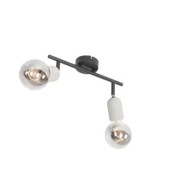 Industriefleck schwarz mit Beton 2-Licht - Pedra