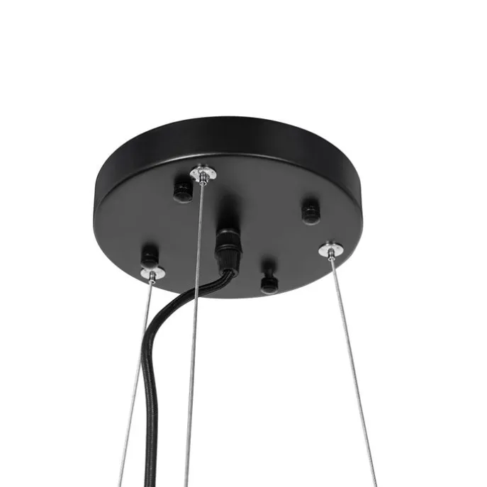 Industrie-Hängelampe schwarz 6-flammig verstellbar - Hobby Spinne