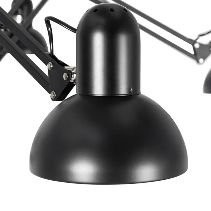 Industrie-Hängelampe schwarz 6-flammig verstellbar - Hobby Spinne