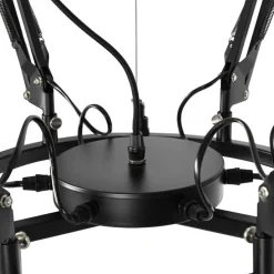 Industrie-Hängelampe schwarz 6-flammig verstellbar - Hobby Spinne