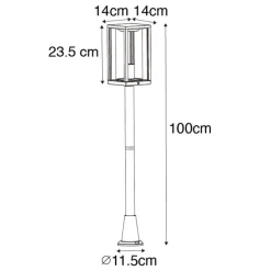 Industrielle Außenlaterne Rostbraun 100 cm IP44 - Charlois