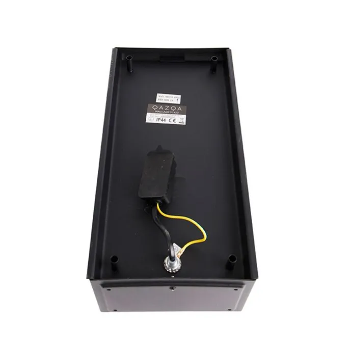 Industrielle Außenwandlampe schwarz IP44 mit Glas - Rotterdam