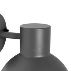 Industrielle Außenwandleuchte dunkelgrau rund IP44 - Natas