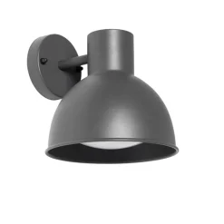 Industrielle Außenwandleuchte dunkelgrau rund IP44 - Natas