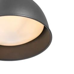 Industrielle Außenwandleuchte dunkelgrau rund IP44 - Natas