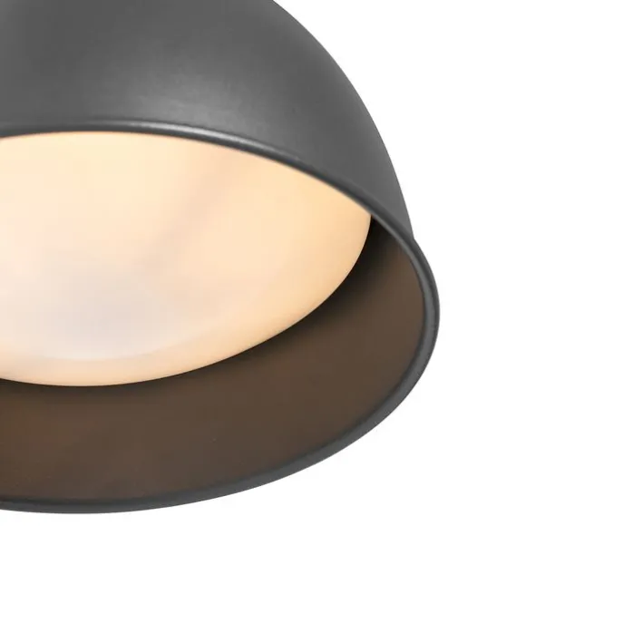 Industrielle Außenwandleuchte dunkelgrau rund IP44 - Natas