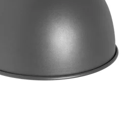 Industrielle Außenwandleuchte dunkelgrau rund IP44 - Natas