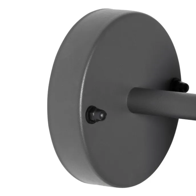 Industrielle Außenwandleuchte dunkelgrau rund IP44 - Natas