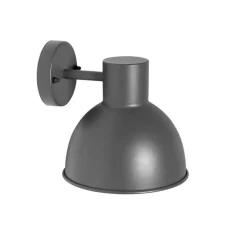 Industrielle Außenwandleuchte dunkelgrau rund IP44 - Natas