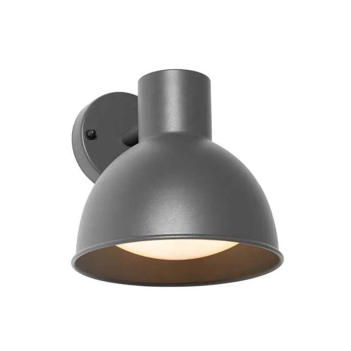 Industrielle Außenwandleuchte dunkelgrau rund IP44 - Natas