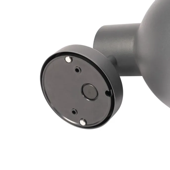 Industrielle Außenwandleuchte dunkelgrau rund IP44 - Natas