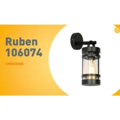 Industrielle Außenwandleuchte schwarz IP44 - Ruben