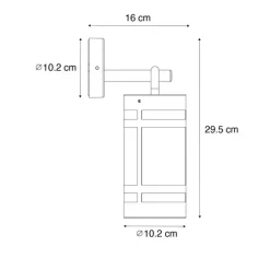 Industrielle Außenwandleuchte rostbraun IP44 - Ruben