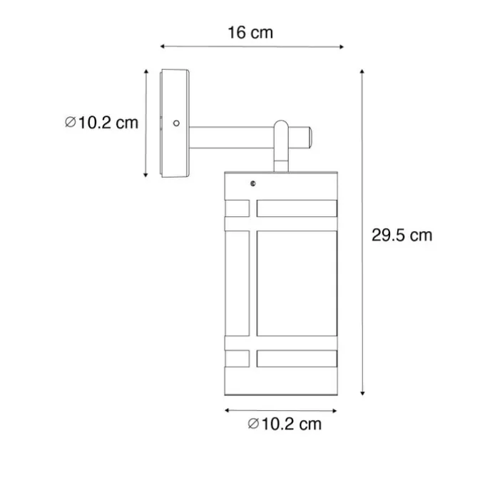 Industrielle Außenwandleuchte rostbraun IP44 - Ruben